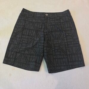 Crazy Shirts Mens 36 Charcoal Grey Tribal Geometric Coconut Board Shorts 2000574